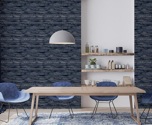 Philomena Denim by Arthouse Striated Wallpaper – Brewster Home Fashions AH297700