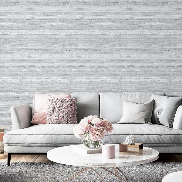 Philomena Silver by Arthouse Striated Wallpaper- Brewster AH297703