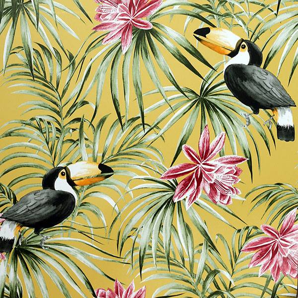 Emmeline Yellow Toucan Wallpaper by Arthouse