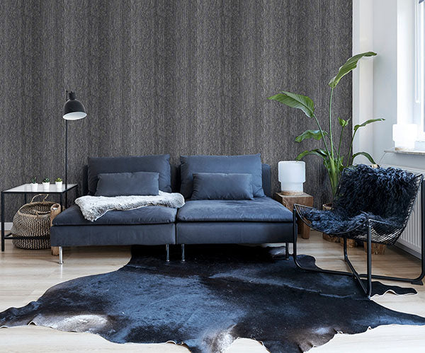 Ephraim Charcoal by Arthouse Radiance Plain Wallpaper – Brewster Home Fashions AH298500