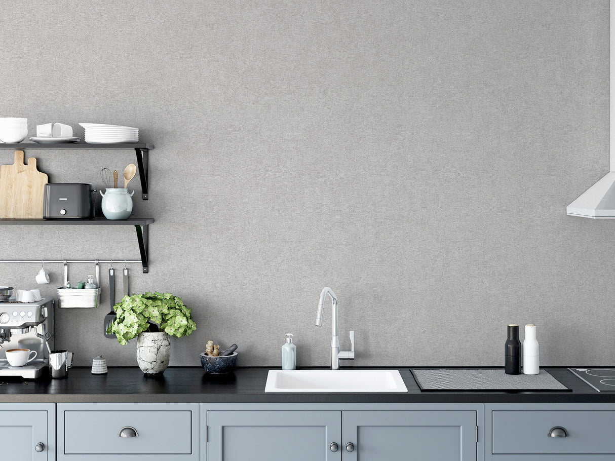 Monty Grey by Arthouse Faux Fabric Wallpaper – Brewster Home Fashions AH532503