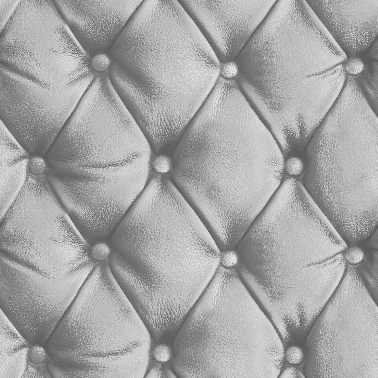 Ella Silver Tufted Wallpaper close-up