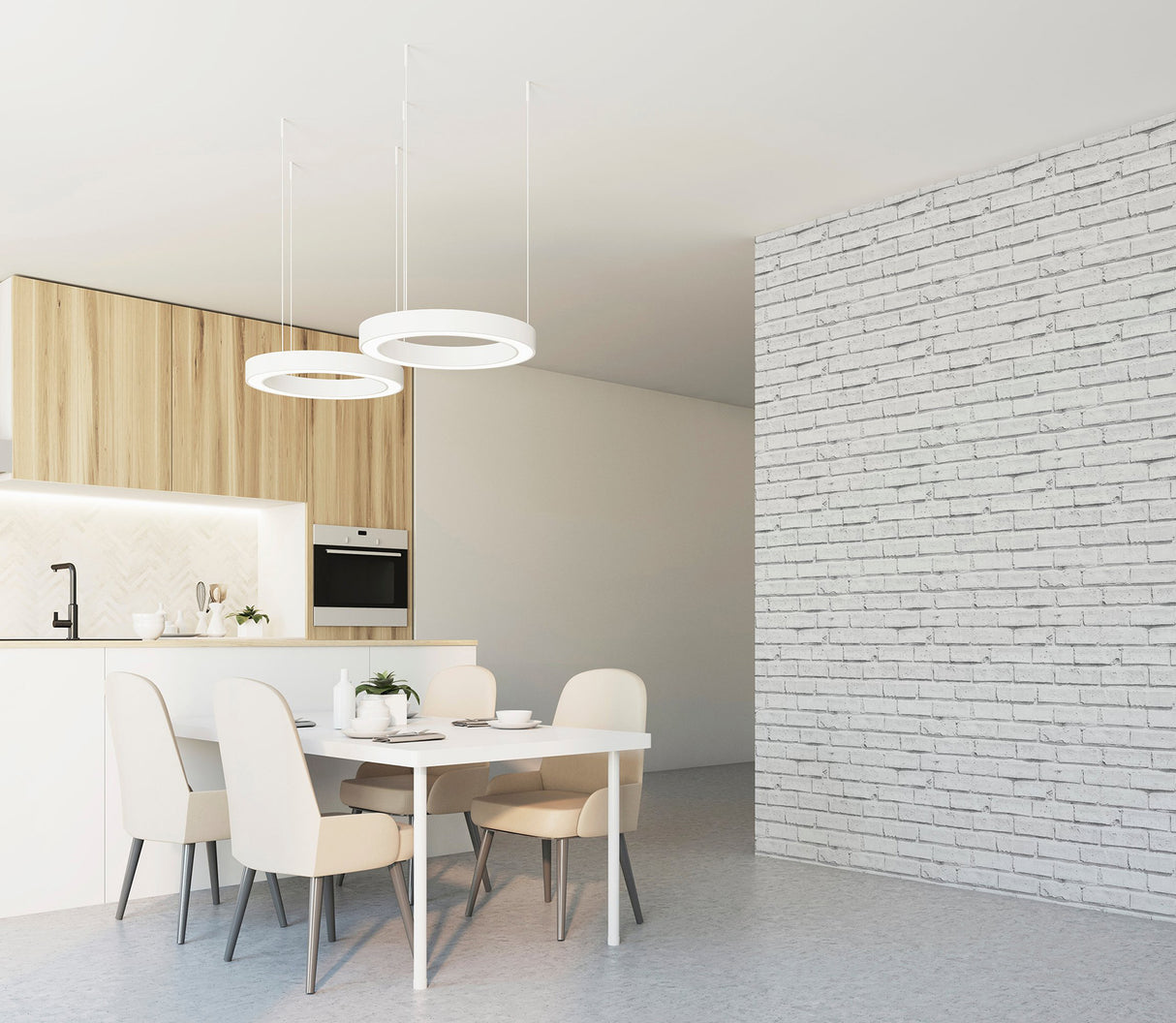Abner Dove White and Grey by Arthouse Industrial Brick Wallpaper Unpasted Paper Sidewall – Brewster Home Fashions AH623004-Sample