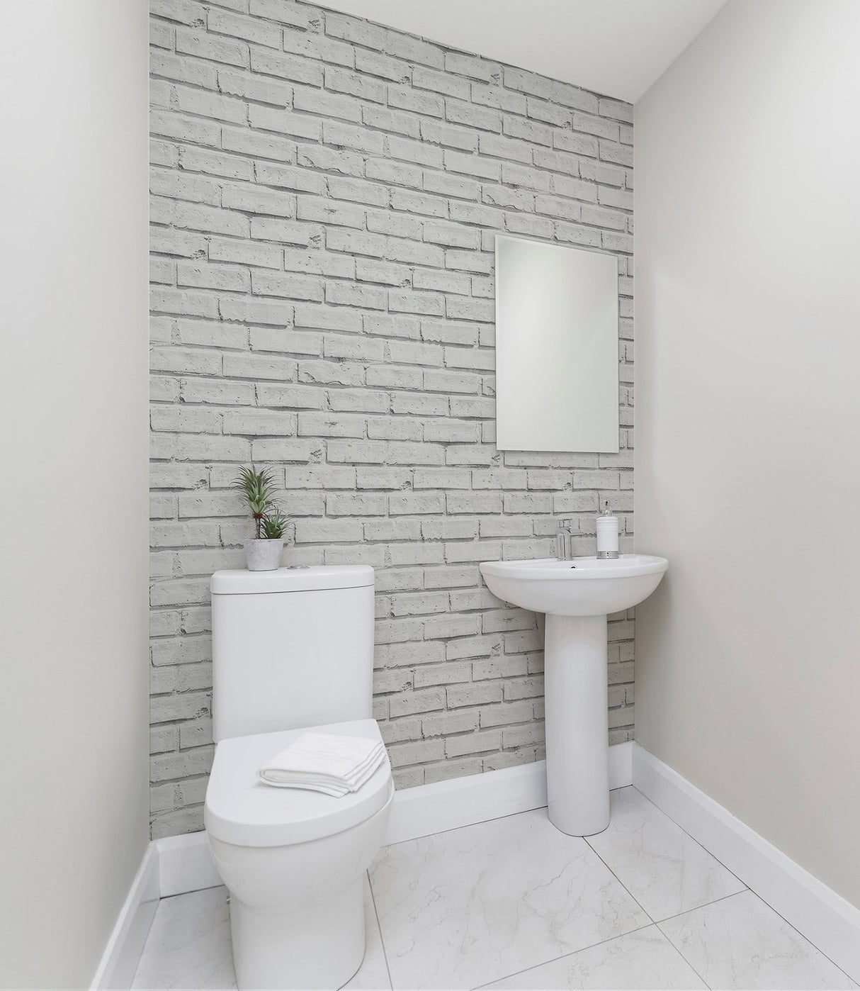 Abner Dove by Arthouse Brick Wallpaper – Brewster AH623004