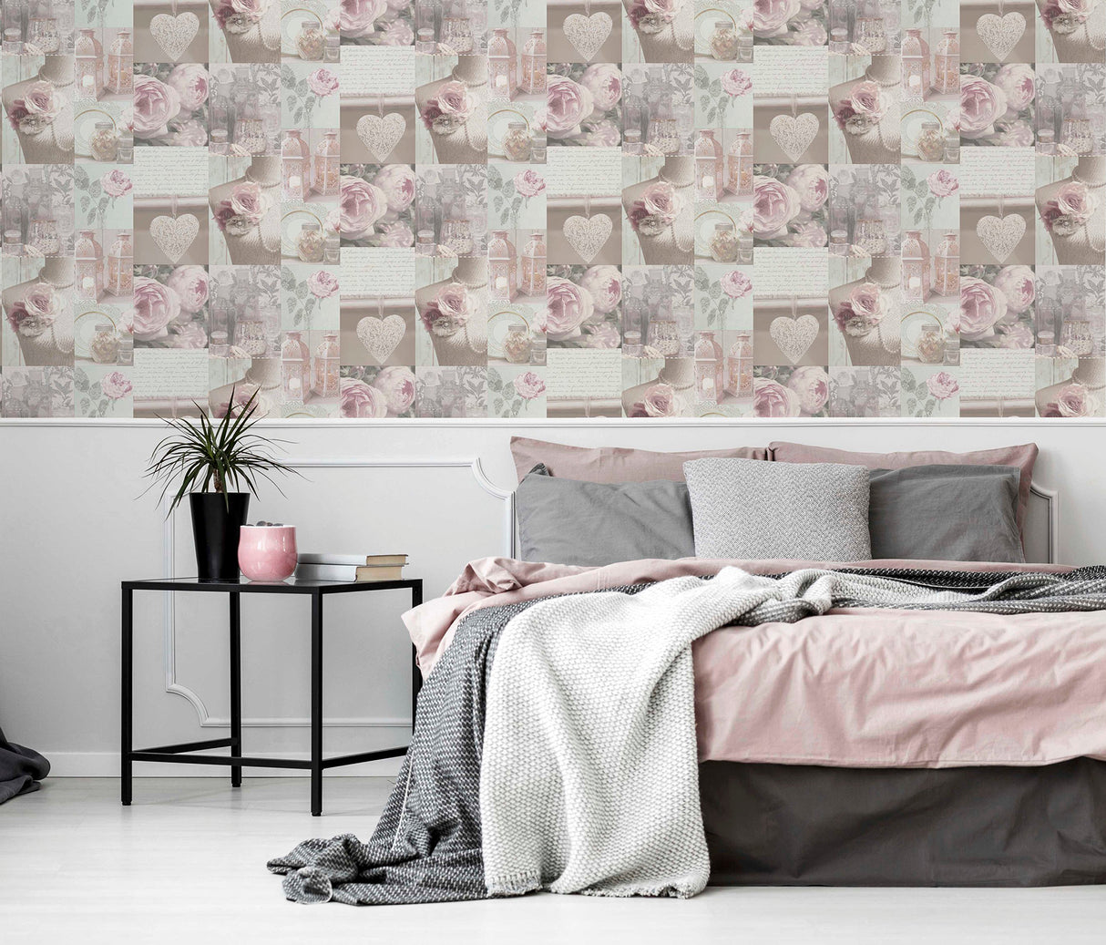 Irene Blush by Arthouse Charlotte College Wallpaper – Brewster Home Fashions AH665201