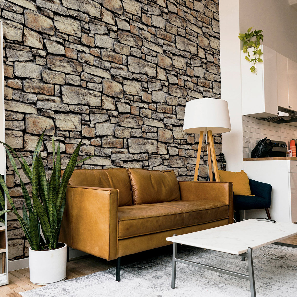 Norman Neutral by Arthouse Stone Wallpaper – Brewster Home Fashions AH668901