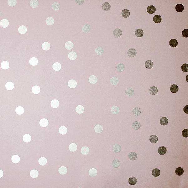 Priscella Blush Polka Dot Wallpaper by Arthouse – metallic dots on blush pink