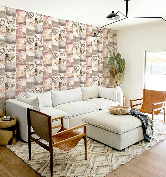Ryo Blush by Arthouse Inspirational Wallpaper – Brewster Home Fashions AH691107