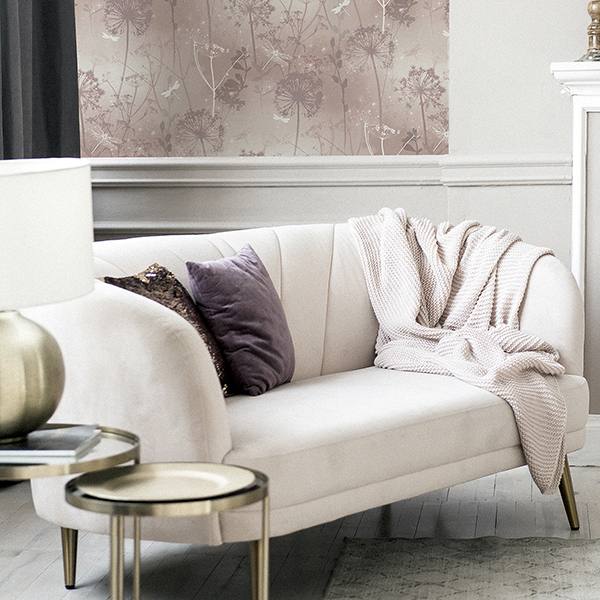Lena Pink by Arthouse Floral Wallpaper – Brewster Home Fashions AH692305