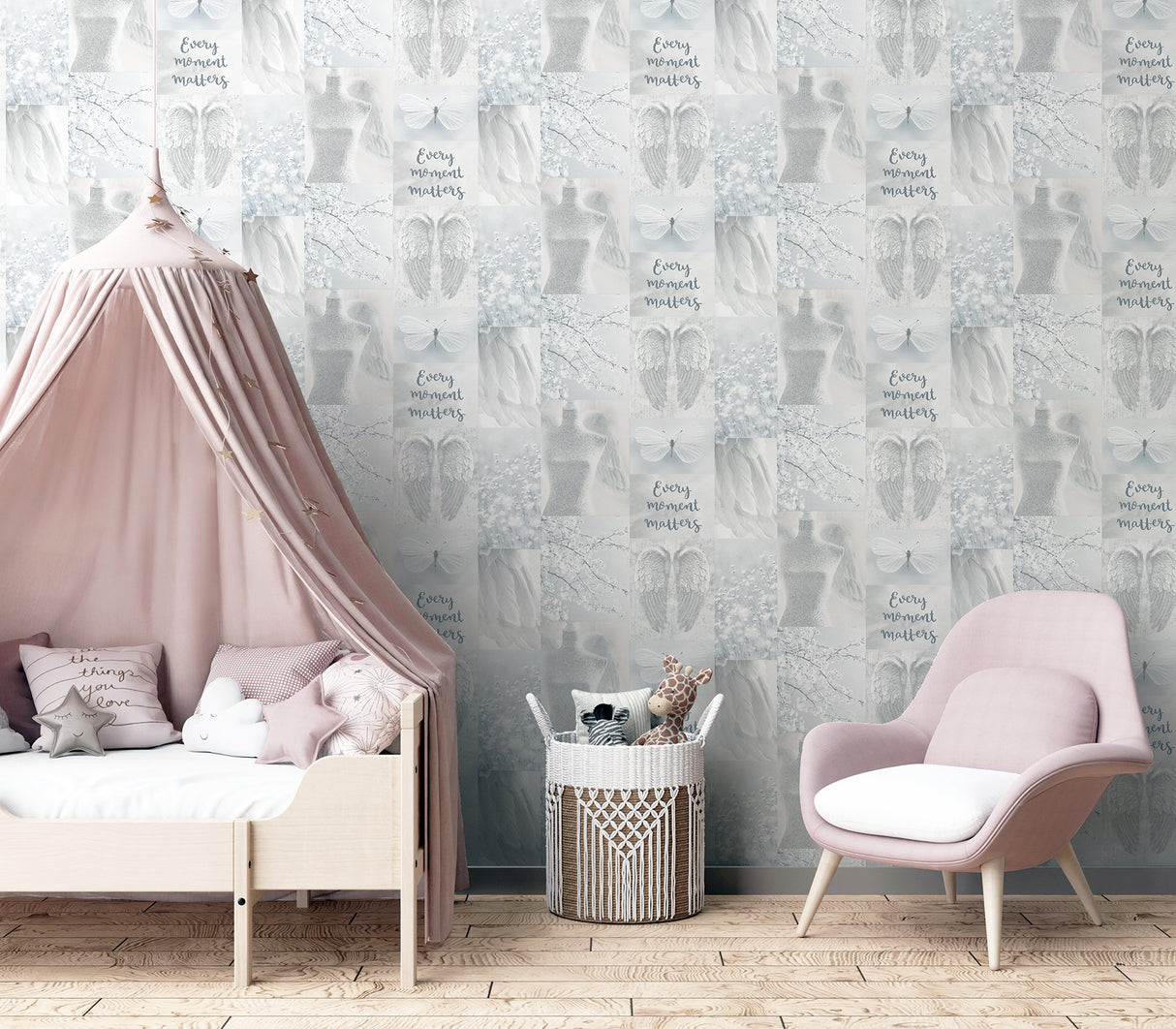 Chou Light Grey by Arthouse Inspirational Wallpaper – Brewster Home Fashions AH692800