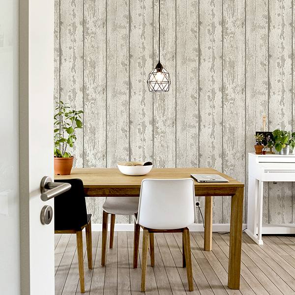 Ambrose Cream by Arthouse Wood Plank Wallpaper – Brewster Home Fashions AH694700