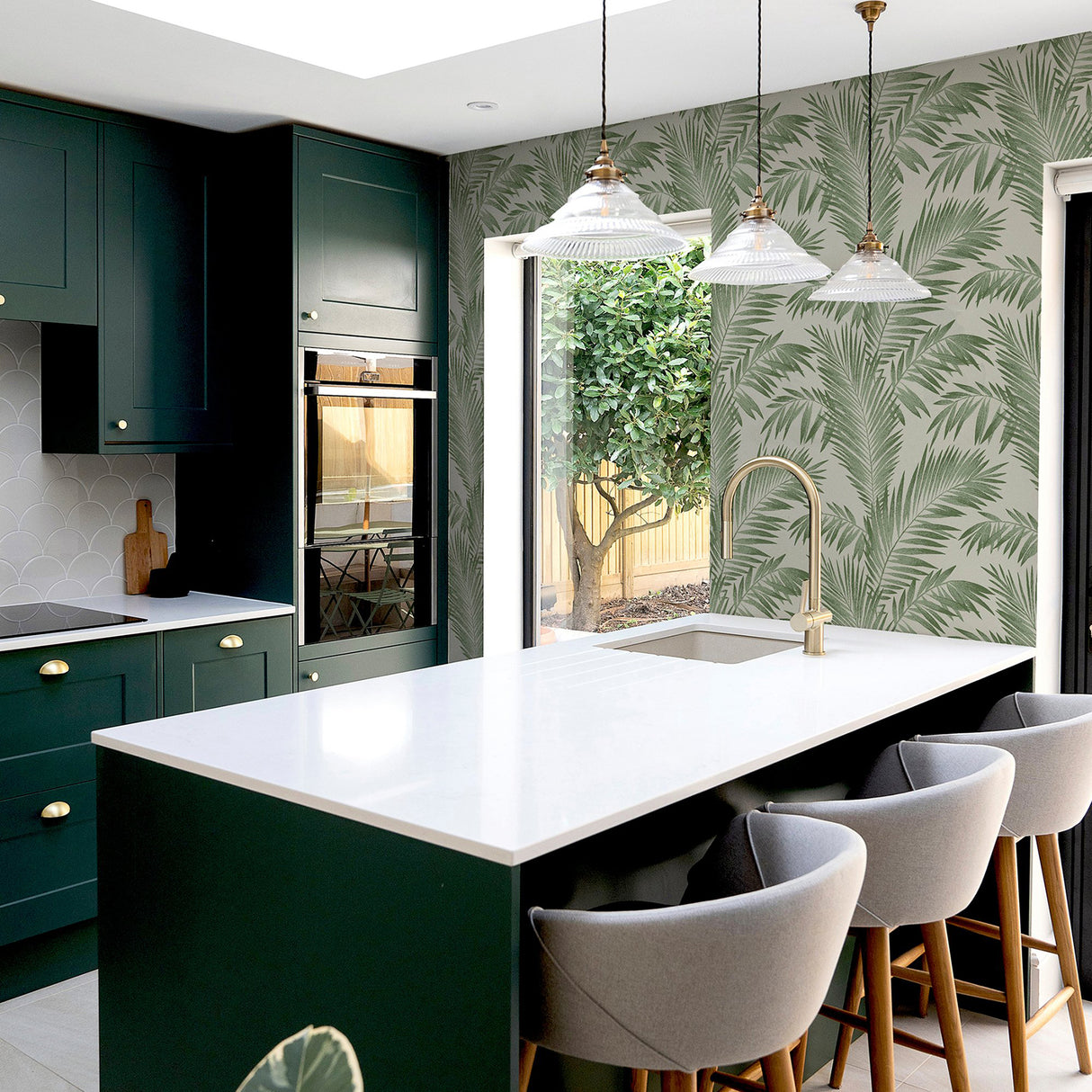 Cecil Green by Arthouse Tropical Wallpaper- Brewster AH694800