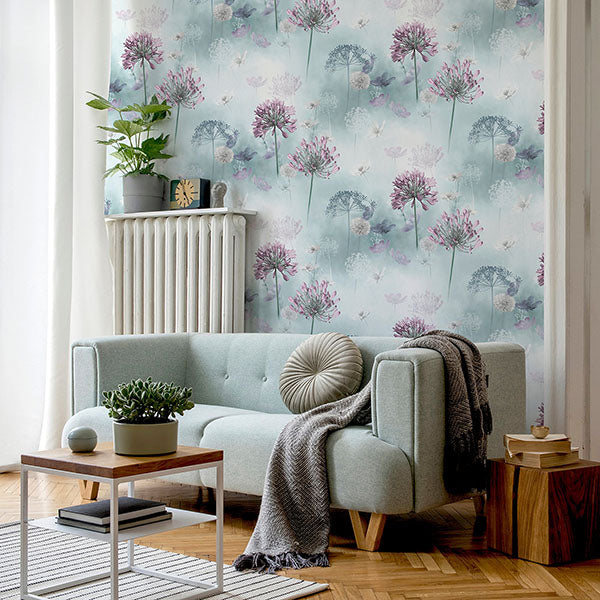 Lucille Light Blue by Arthouse Spring Meadow Wallpaper – Brewster Home Fashions AH697400