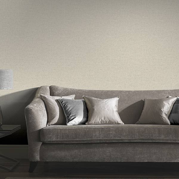 Paulette Neutral by Arthouse Linen Texture Wallpaper – Brewster Home Fashions AH901704
