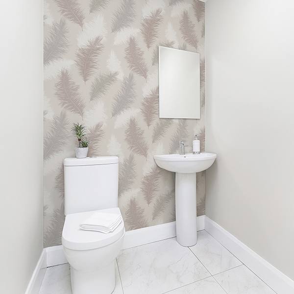 Sussurro Pink by Arthouse Feathers Wallpaper – Brewster Home Fashions AH901706