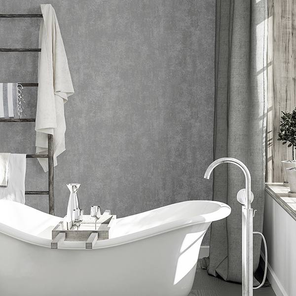 Lloyd Pewter by Arthouse Stone Texture Wallpaper – Brewster Home Fashions AH902109