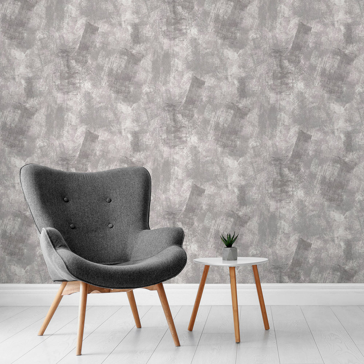 Barney Grey by Arthouse Brushed Strokes Wallpaper – Brewster Home Fashions AH904405