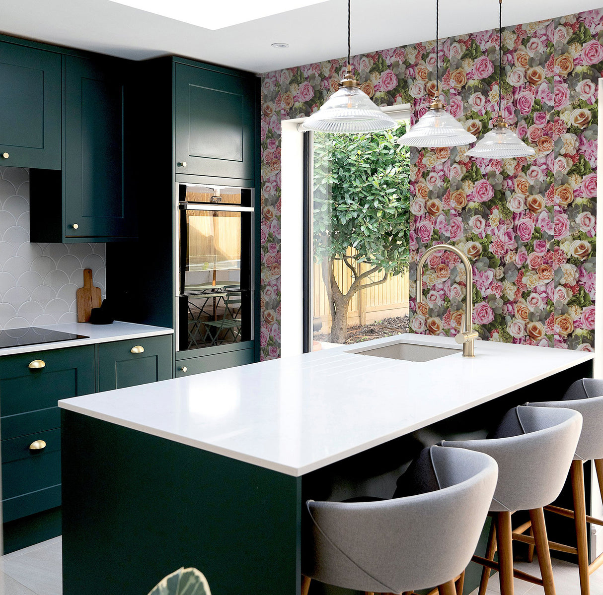 Deirdre Pink by Arthouse Floral Wallpaper- Brewster Home Fashions AH908006