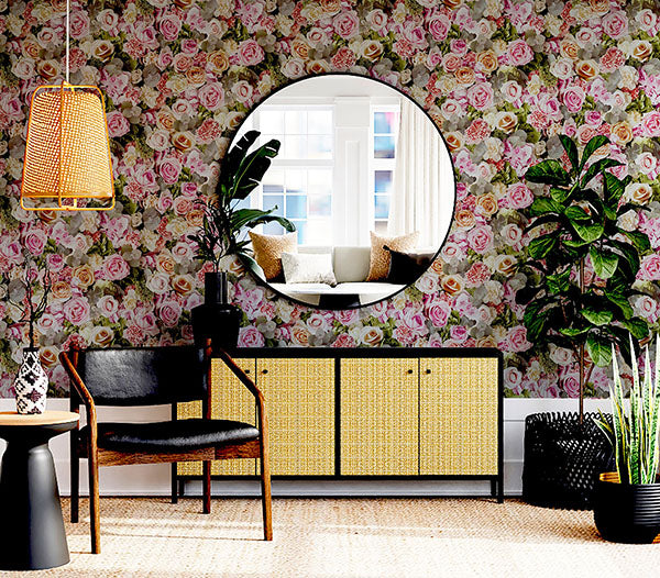 Deirdre Pink by Arthouse Floral Wallpaper- Brewster Home Fashions AH908006