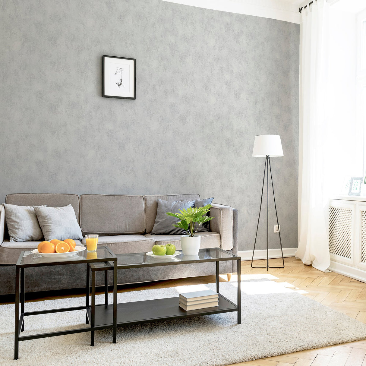 Victor Grey by Arthouse Plaster Wallpaper- Brewster AH908905