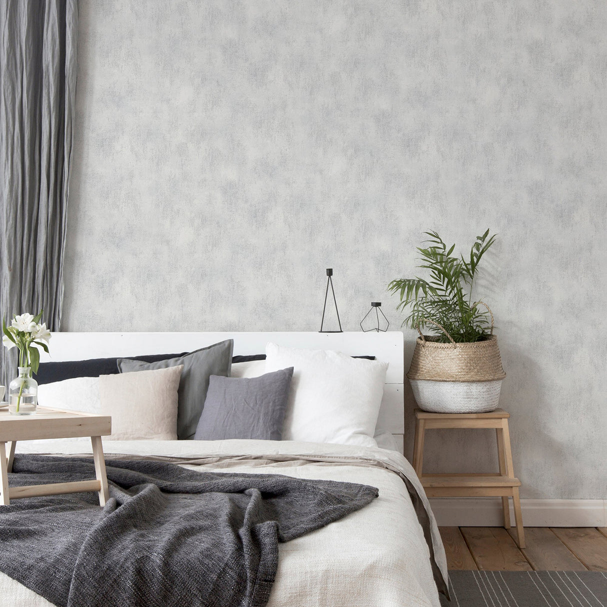 Victor Grey by Arthouse Plaster Wallpaper- Brewster AH908905