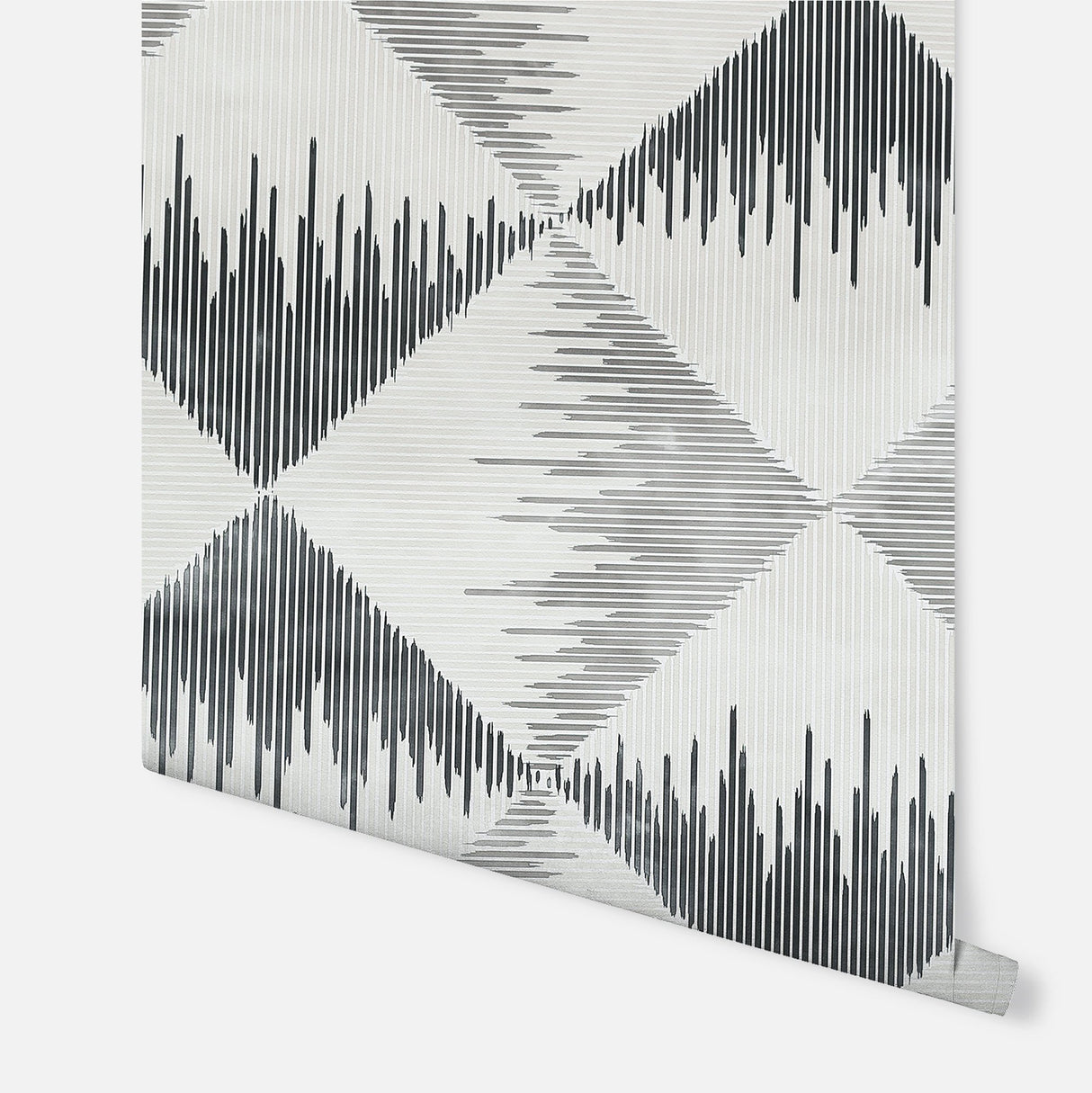 Reuben Grey by Arthouse Ikat Geometric Wallpaper – Brewster Home Fashions AH909401
