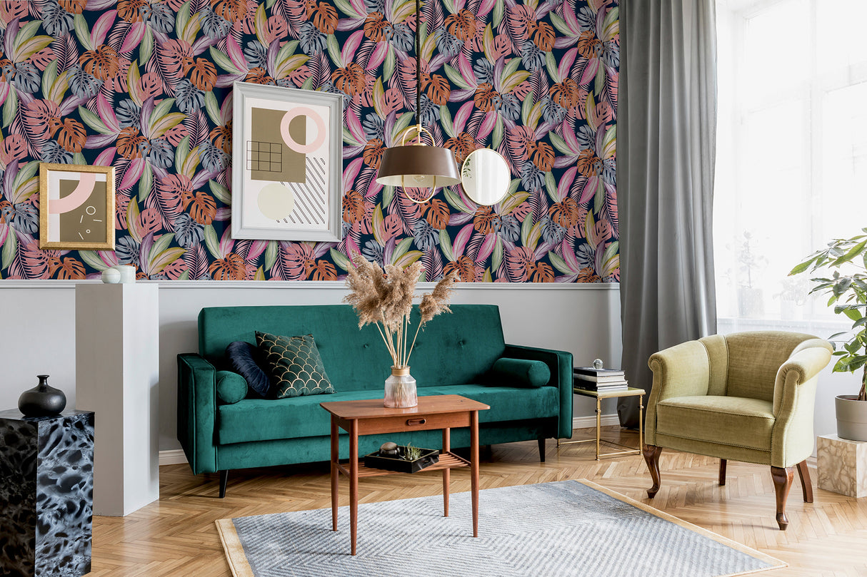 Vivette Multicolor by Arthouse Hot Tropic Wallpaper- Brewster Home Fashions AH909409
