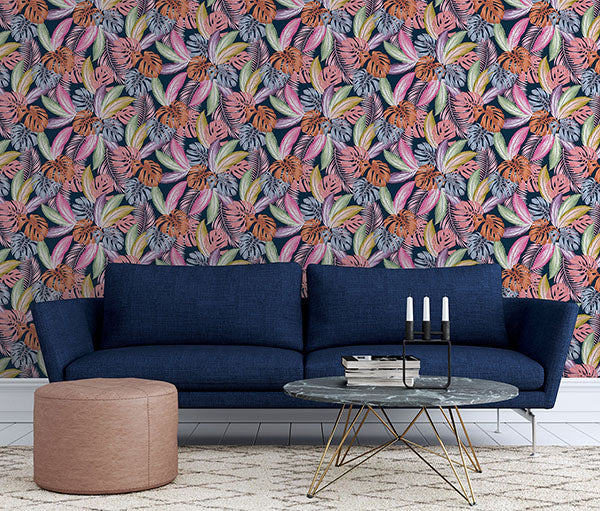 Vivette Multicolor by Arthouse Hot Tropic Wallpaper- Brewster Home Fashions AH909409