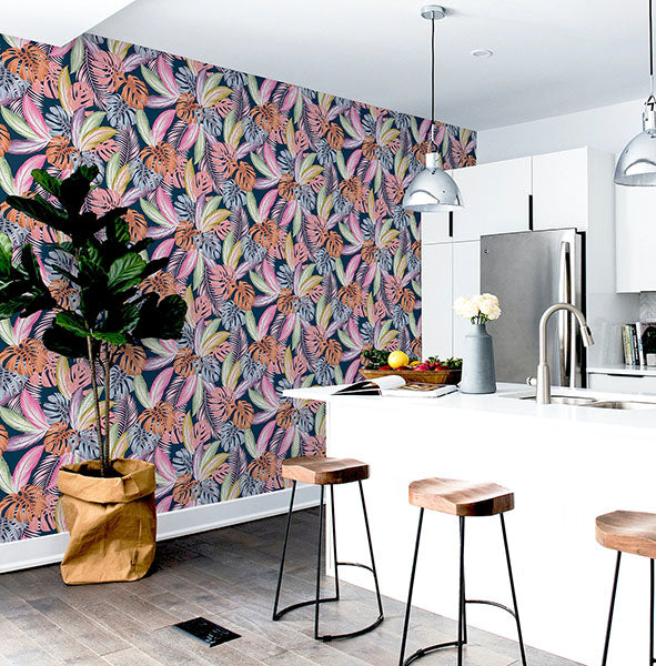 Vivette Multicolor by Arthouse Hot Tropic Wallpaper- Brewster Home Fashions AH909409