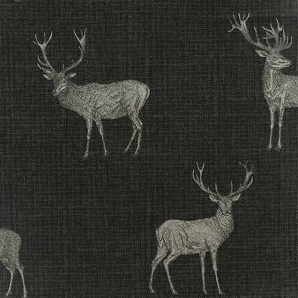 Hank Charcoal Stag Wallpaper by Arthouse, AH909607