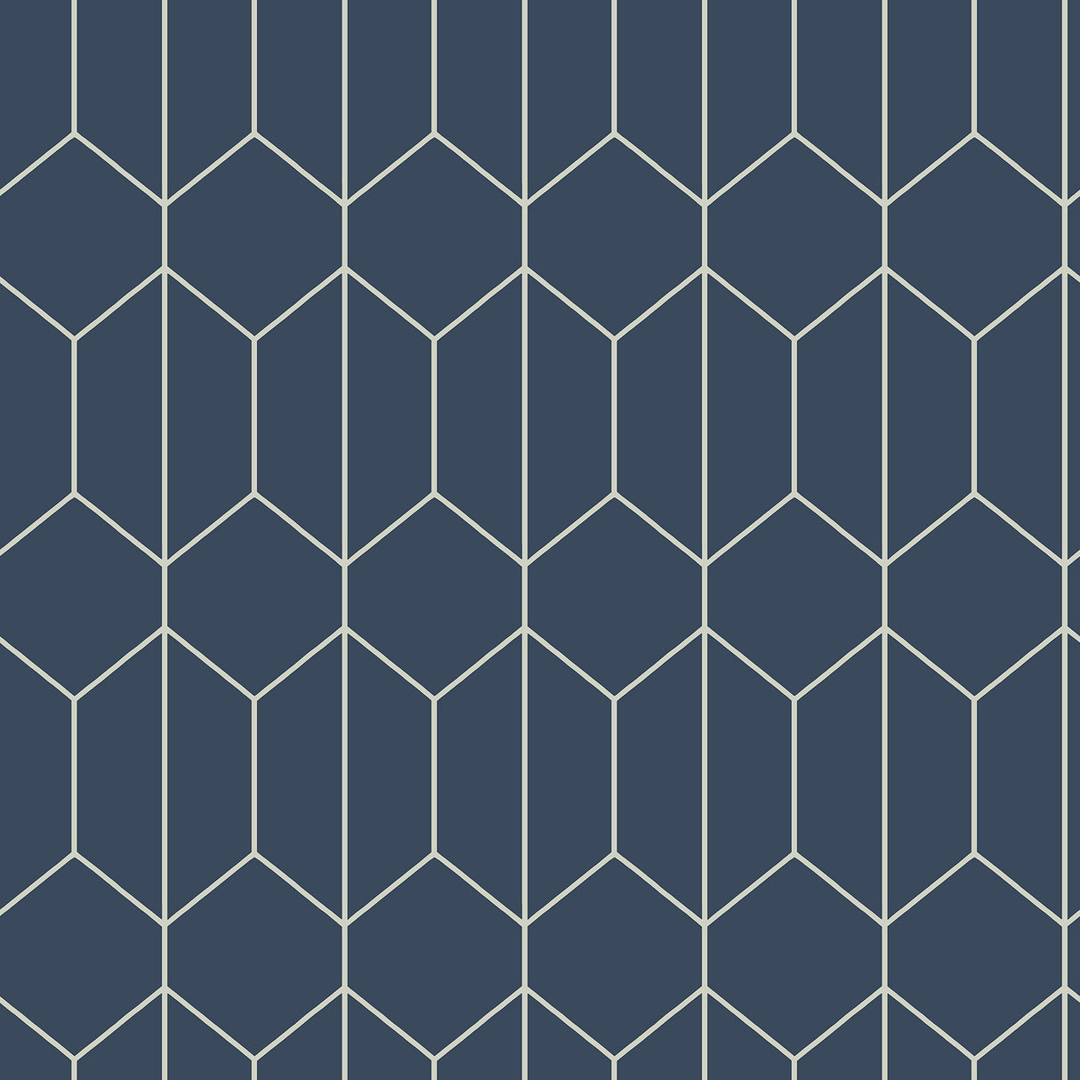 Orson Navy Trellis Wallpaper by Arthouse