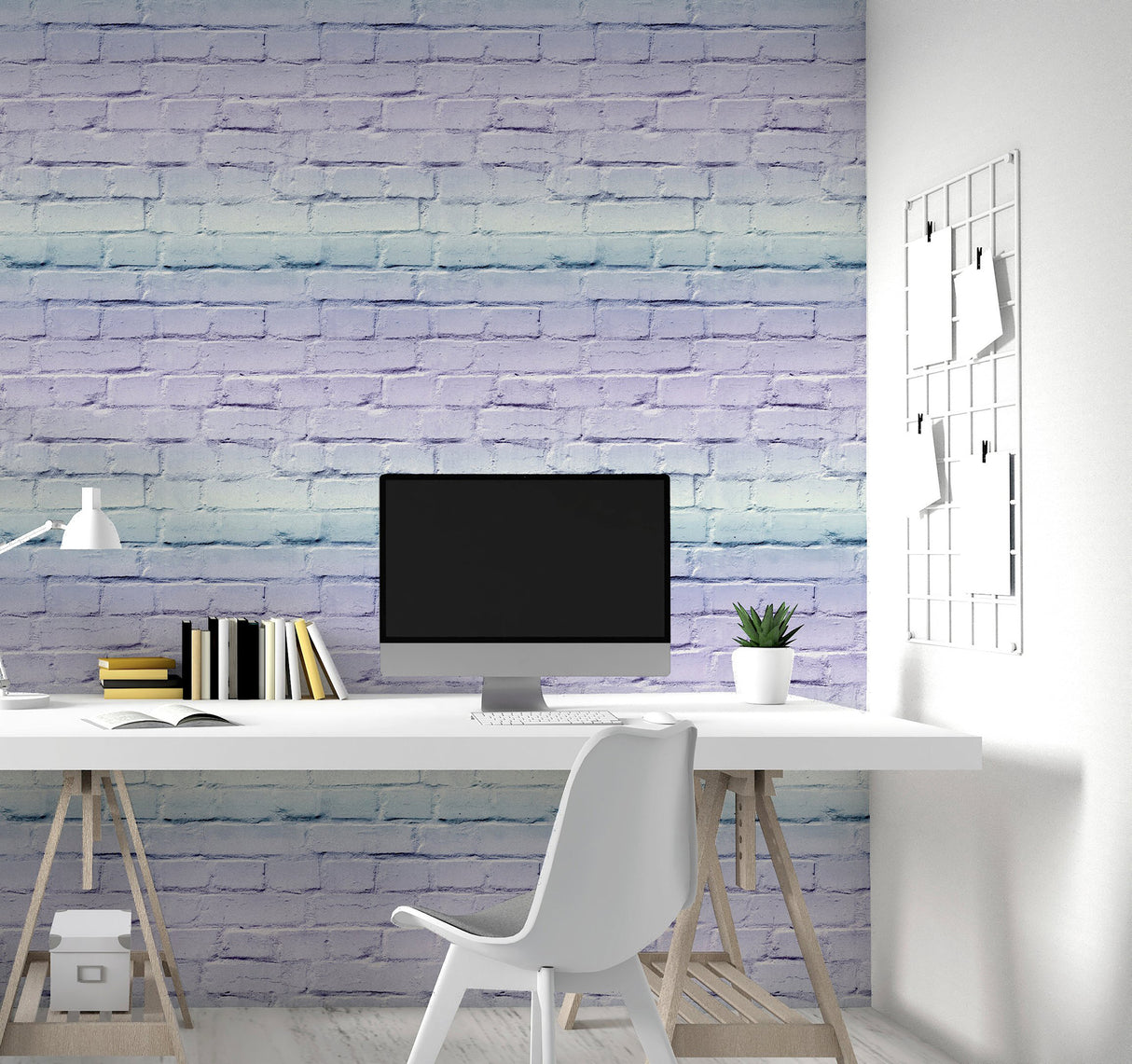 Winifred Ombre Brick Lavender by Arthouse Wallpaper – Brewster Home Fashions AH909707