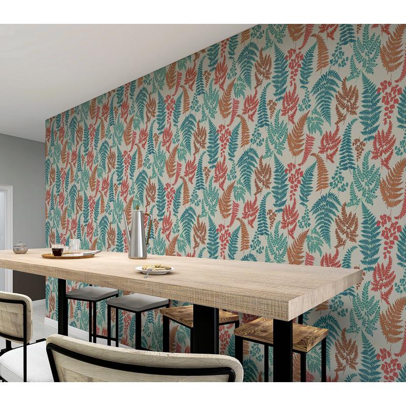 Jerome Red by Arthouse Botanical Wallpaper – Brewster Home Fashions AH909801