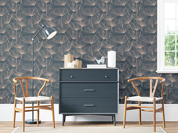 Kazue Metallic by Arthouse Dandelion Wallpaper – Brewster Home Fashions AH920807