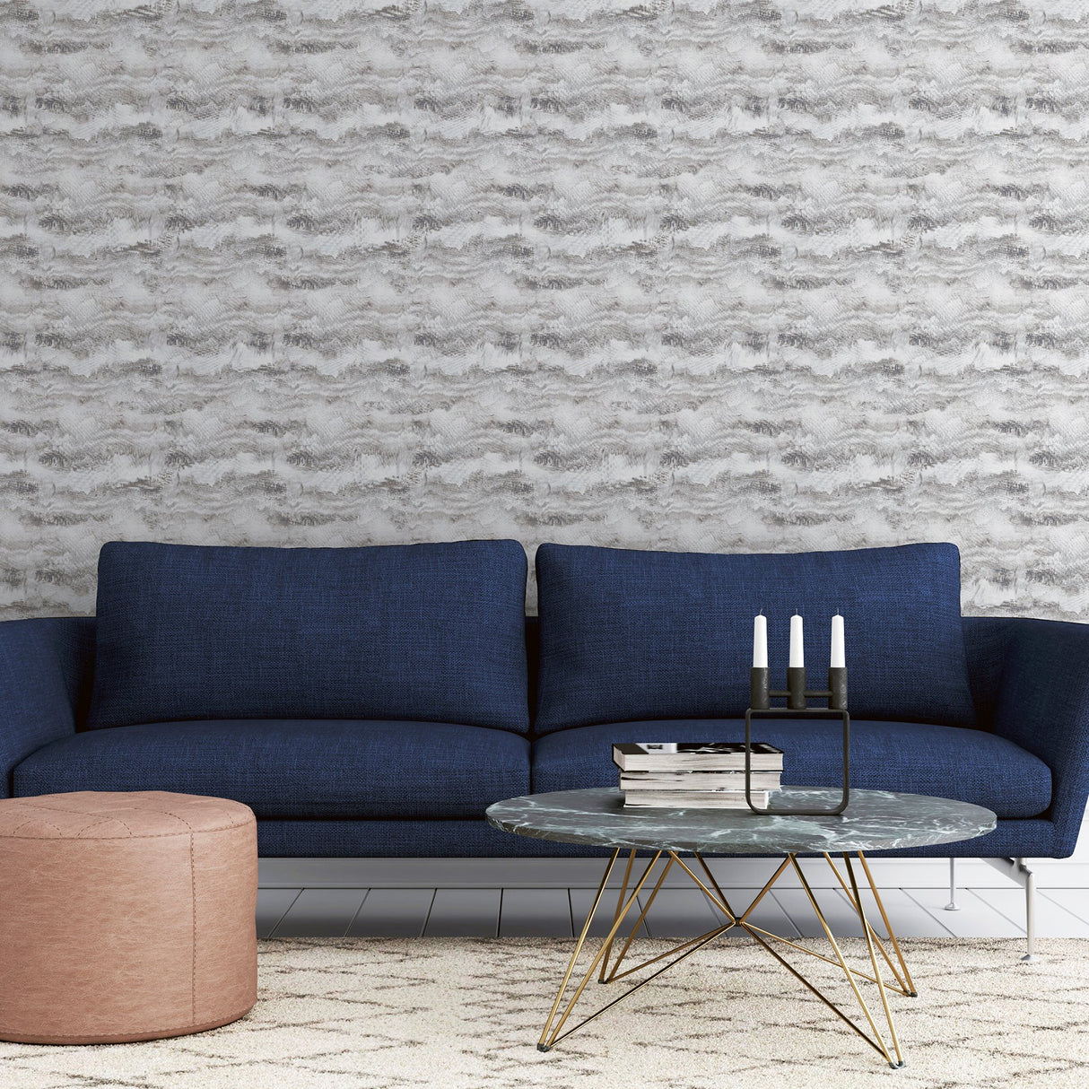 Irene Grey by Arthouse Painted Canvas Wallpaper – Brewster Home Fashions AH921605