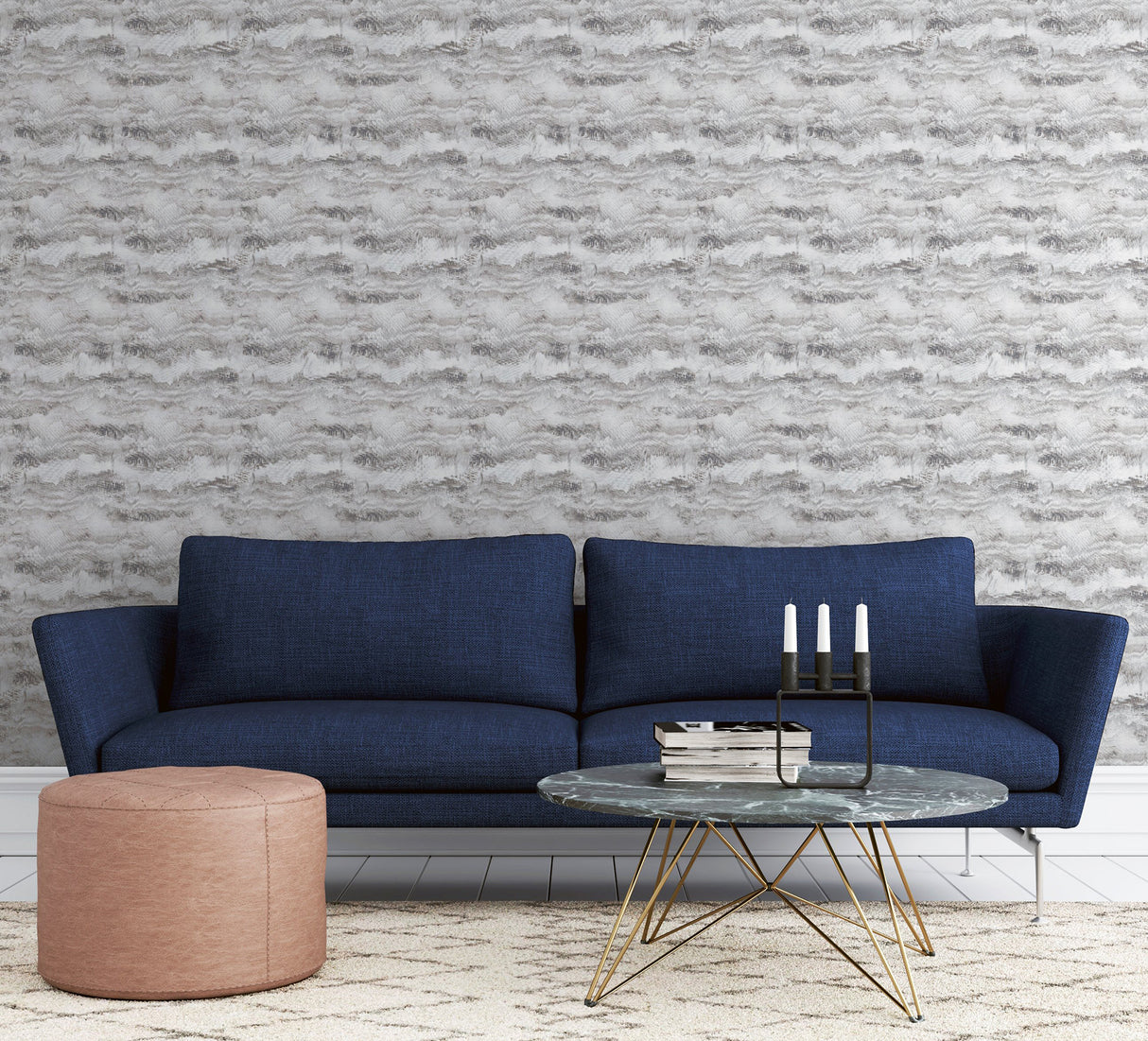 Irene Grey by Arthouse Painted Canvas Wallpaper – Brewster Home Fashions AH921605