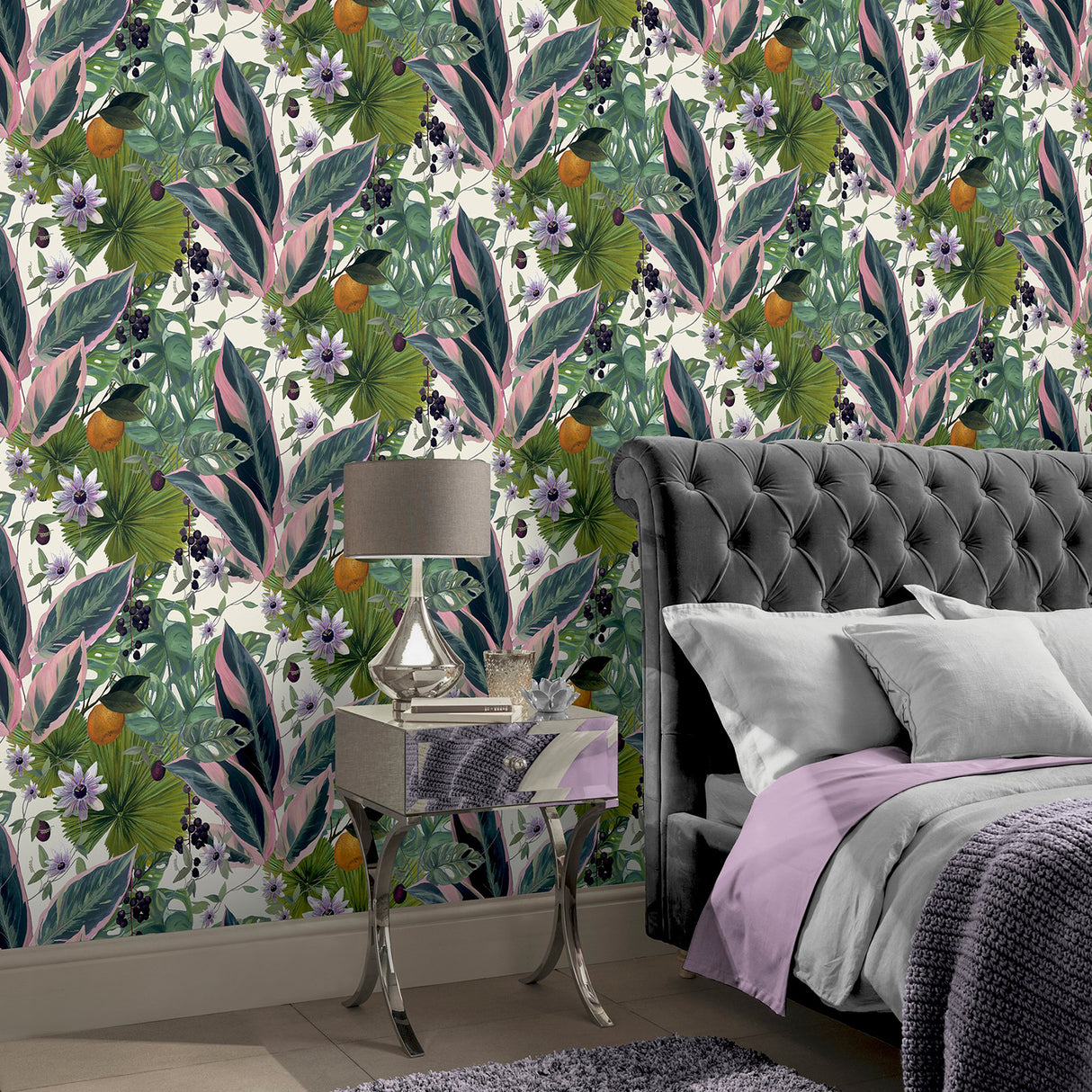 Etta White by Arthouse Tropical Wallpaper- Brewster AH921704