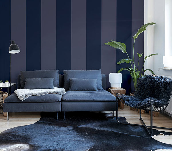 Roland Navy Stripe by Arthouse Stripe Wallpaper – Brewster Home Fashions AH922800