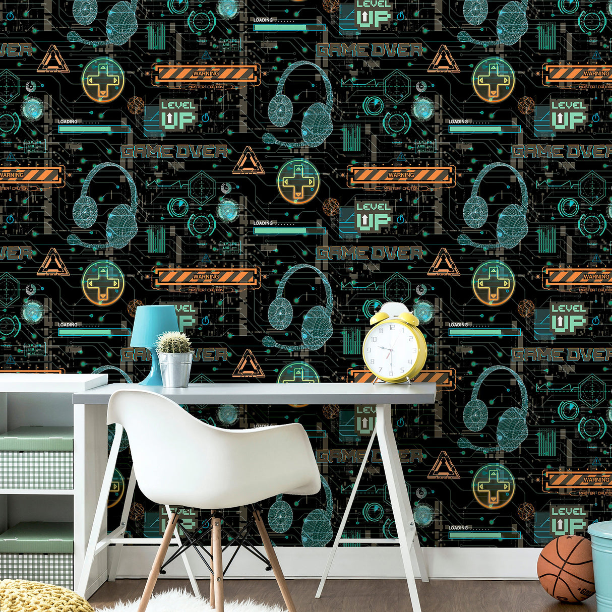 Casper Black by Arthouse Gamer Graphics Wallpaper- Brewster Home Fashions AH923707
