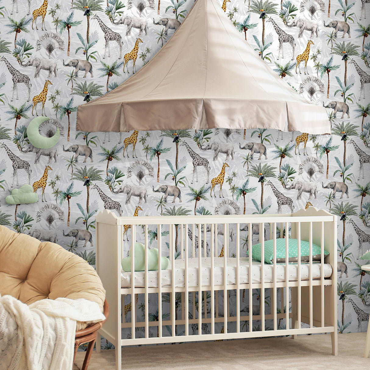 Hiram Multicolor by Arthouse Serengeti Animals Wallpaper- Brewster Home Fashions AH923709
