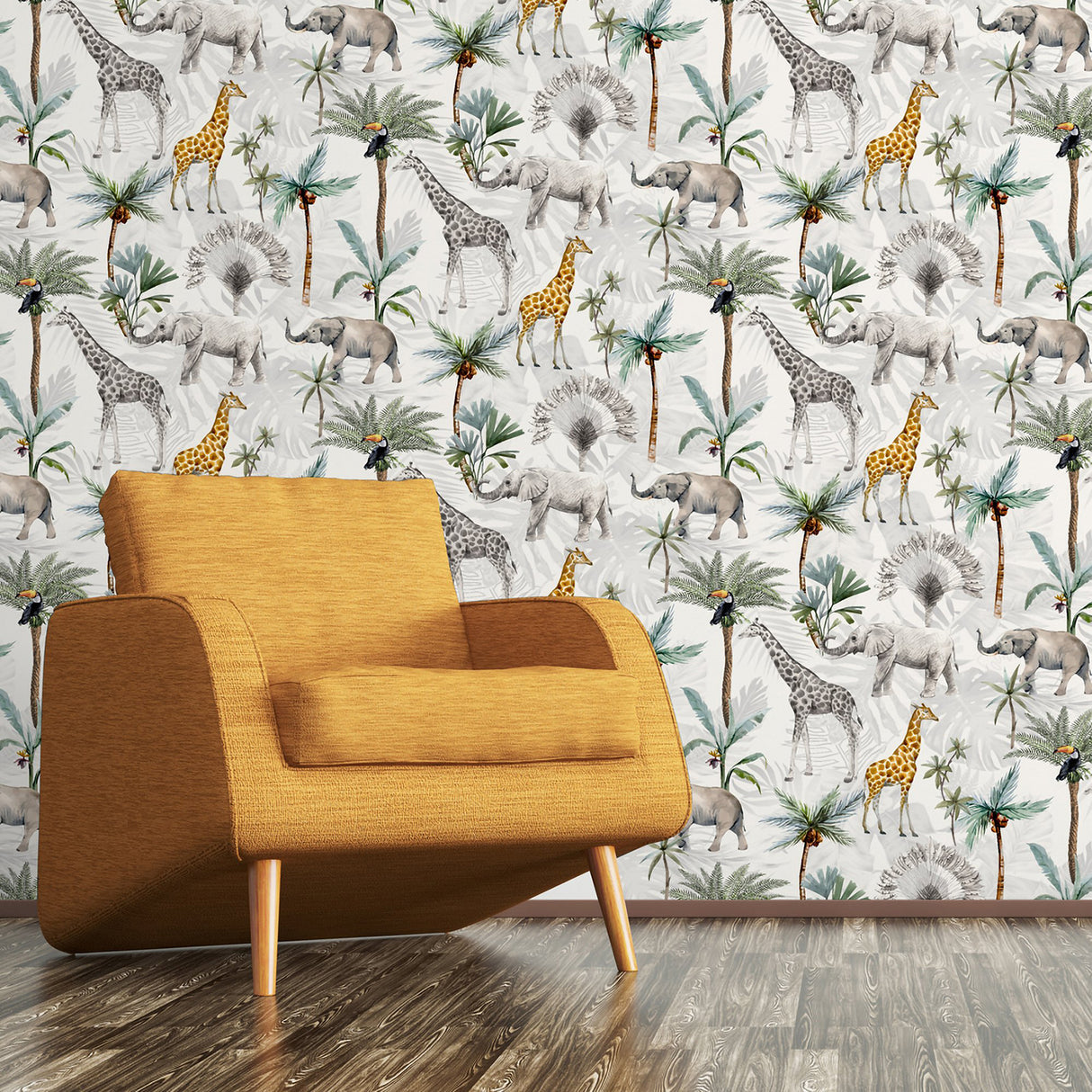 Hiram Multicolor by Arthouse Serengeti Animals Wallpaper- Brewster Home Fashions AH923709