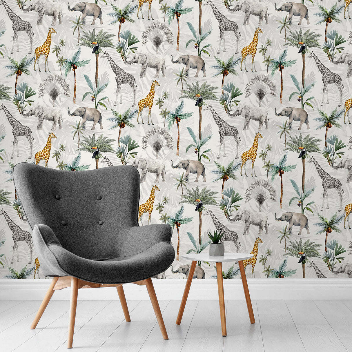 Hiram Multicolor by Arthouse Serengeti Animals Wallpaper- Brewster Home Fashions AH923709