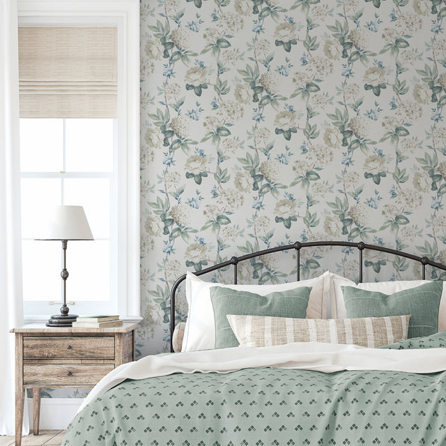 Atley Light Green by Arthouse Floral Wallpaper – Brewster Home Fashions AH923802