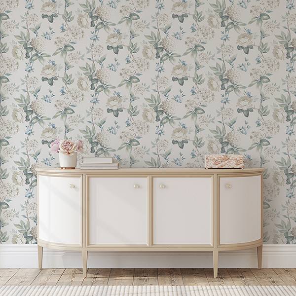 Atley Light Green by Arthouse Floral Wallpaper – Brewster Home Fashions AH923802