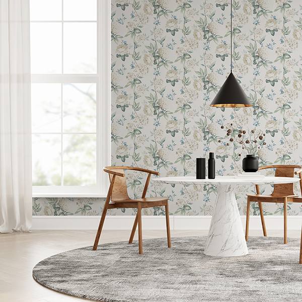 Atley Light Green by Arthouse Floral Wallpaper – Brewster Home Fashions AH923802