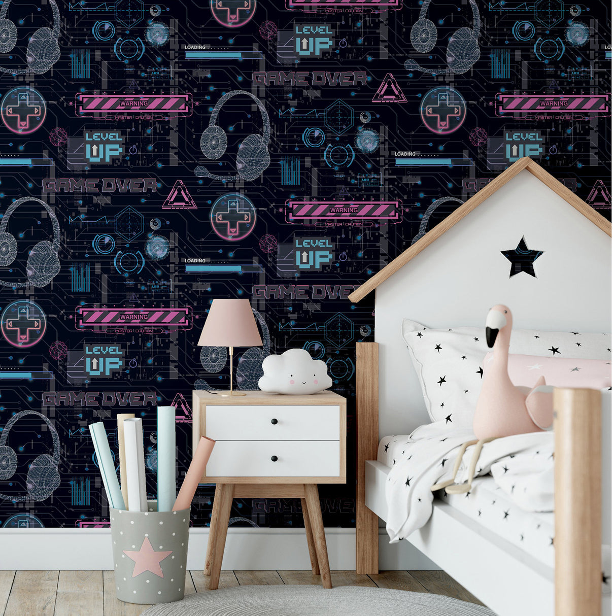 Casper Pink by Arthouse Gamer Wallpaper – Brewster Home Fashions AH923803