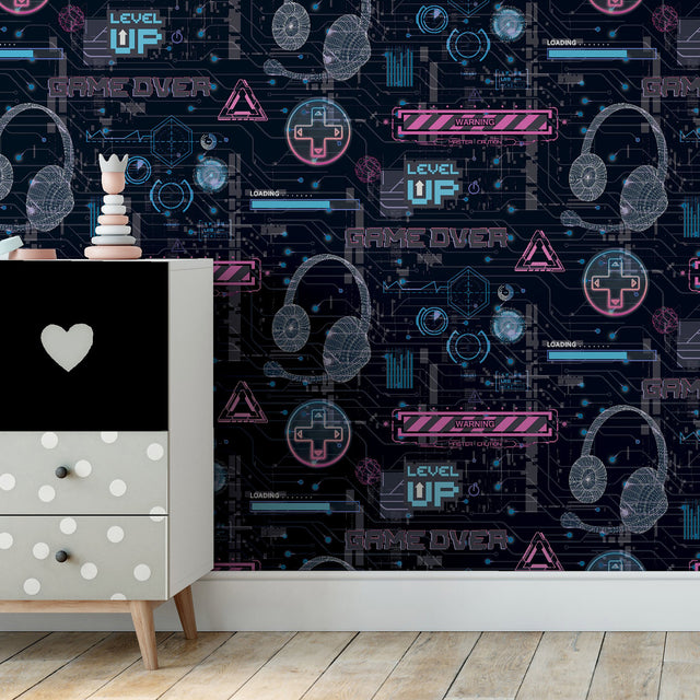 Casper Pink by Arthouse Gamer Wallpaper – Brewster Home Fashions AH923803