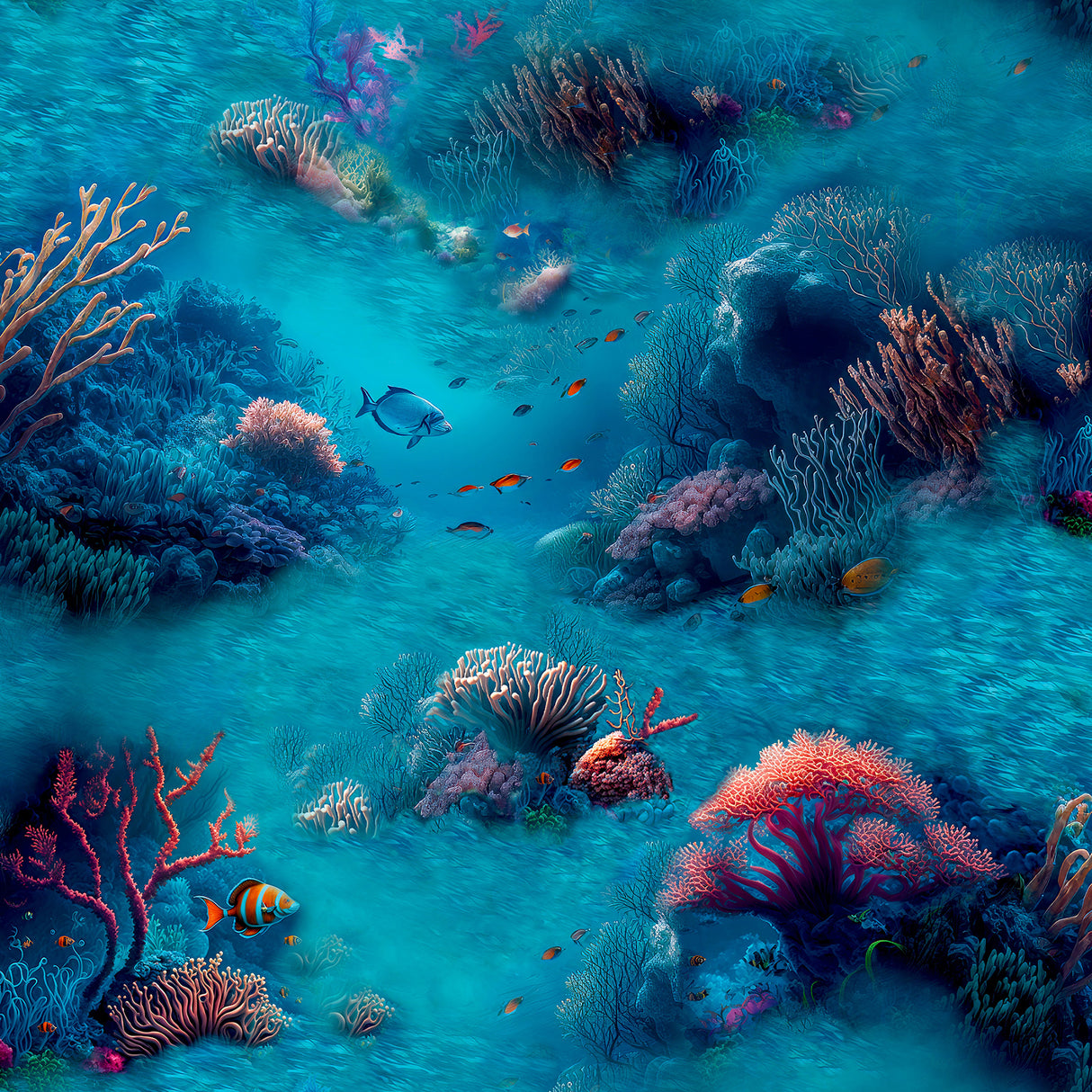 Orlena Blue Under The Sea Wallpaper by Arthouse – Brewster Home Fashions AH923808