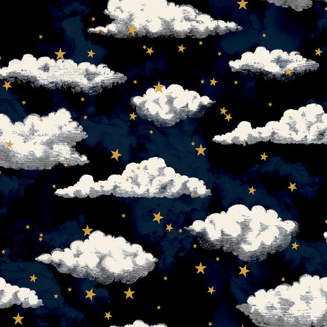 Arthouse Zeno Navy Starry Skies Clouds Wallpaper roll