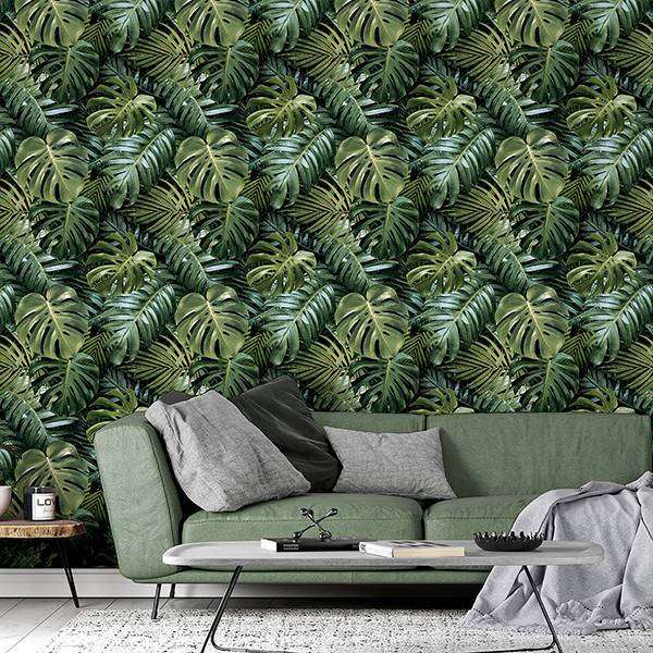 Harlynn Green by Arthouse Monstera Wallpaper – Brewster Home Fashions AH924108